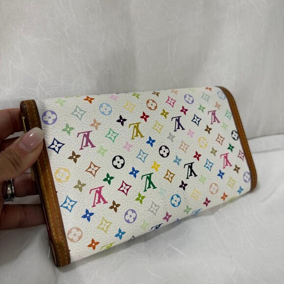 Louis Vuitton White Monogram Multicolor  Wallet - Picture 4 of 7